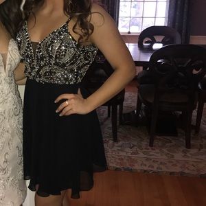 Jovani Jewel-Embellished Short Homecoming Dress